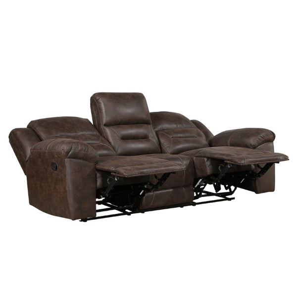 English Elm Double Reclining Sofa Plush Microfiber Seating for Family Room Media Lounge B011P576120