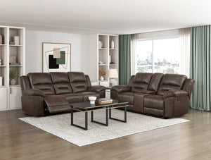 English Elm Double Reclining Sofa Plush Microfiber Seating for Family Room Media Lounge B011P576120