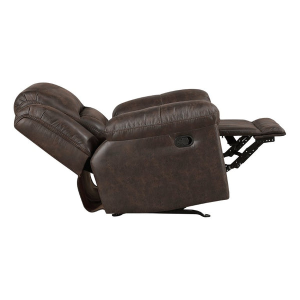 English Elm Rocker Recliner with Plush Pillow Top Arms and Microfiber Upholstery for Living Room B011P576122