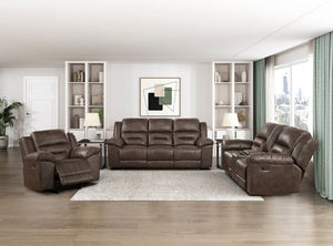 English Elm Rocker Recliner with Plush Pillow Top Arms and Microfiber Upholstery for Living Room B011P576122