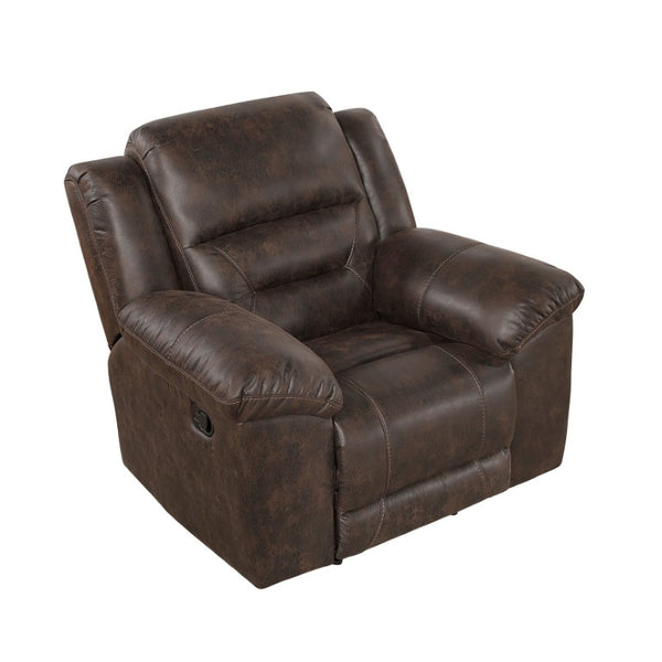 English Elm Rocker Recliner with Plush Pillow Top Arms and Microfiber Upholstery for Living Room B011P576122
