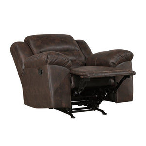 English Elm Rocker Recliner with Plush Pillow Top Arms and Microfiber Upholstery for Living Room B011P576122