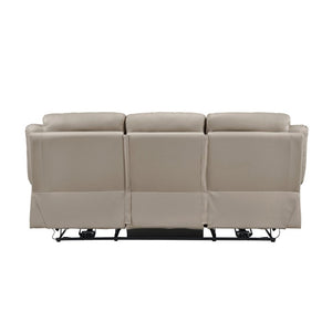 English Elm Double Reclining Sofa with Nailhead Trim Dacron Foam Seating for Modern Living Coffee Leather B011P576123