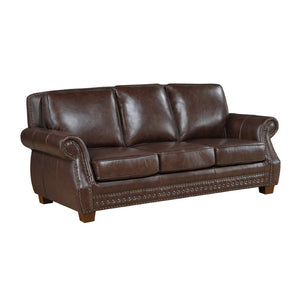 English Elm Power Reclining Sofa with Massage Heated Seating Wireless Charging and Wall Hugger Design Brown Leather B011P576136