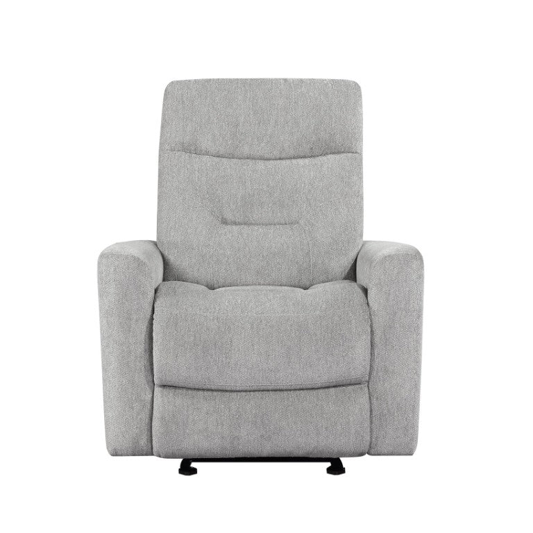 English Elm Glider Recliner with Chenille Upholstery Pocket Coil Seating for Modern Living Rooms B011P576140