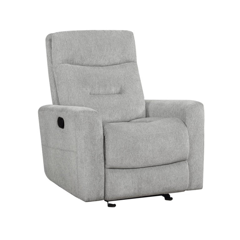 English Elm Glider Recliner with Chenille Upholstery Pocket Coil Seating for Modern Living Rooms B011P576140