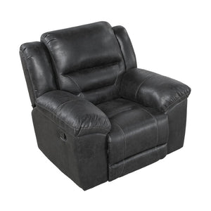 English Elm Rocker Recliner with Pillow Top Arms and Polished Microfiber Upholstery for Living Rooms B011P576144