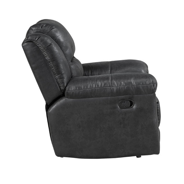 English Elm Rocker Recliner with Pillow Top Arms and Polished Microfiber Upholstery for Living Rooms B011P576144