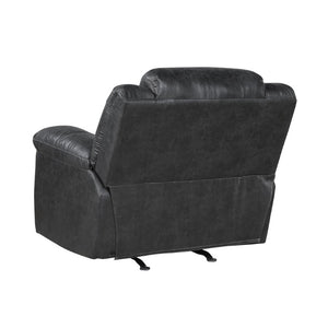 English Elm Rocker Recliner with Pillow Top Arms and Polished Microfiber Upholstery for Living Rooms B011P576144