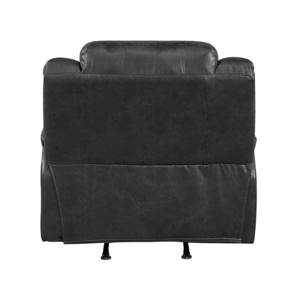 English Elm Rocker Recliner with Pillow Top Arms and Polished Microfiber Upholstery for Living Rooms B011P576144