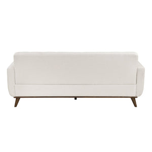 English Elm Double Reclining Sofa with Nailhead Trim Dacron Foam Seating for Modern Living Beige Polyester B011P576145