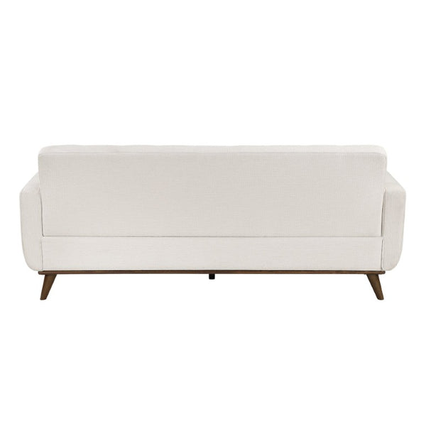English Elm Double Reclining Sofa with Nailhead Trim Dacron Foam Seating for Modern Living Beige Polyester B011P576145