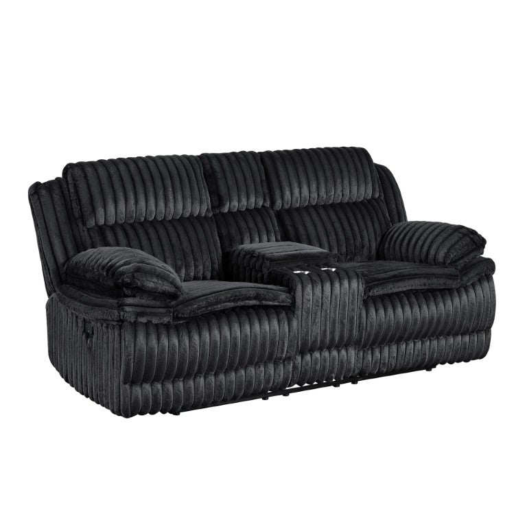 English Elm Double Reclining Loveseat Corduroy Upholstery Console Cup Holders Living Room Seating B011P576150