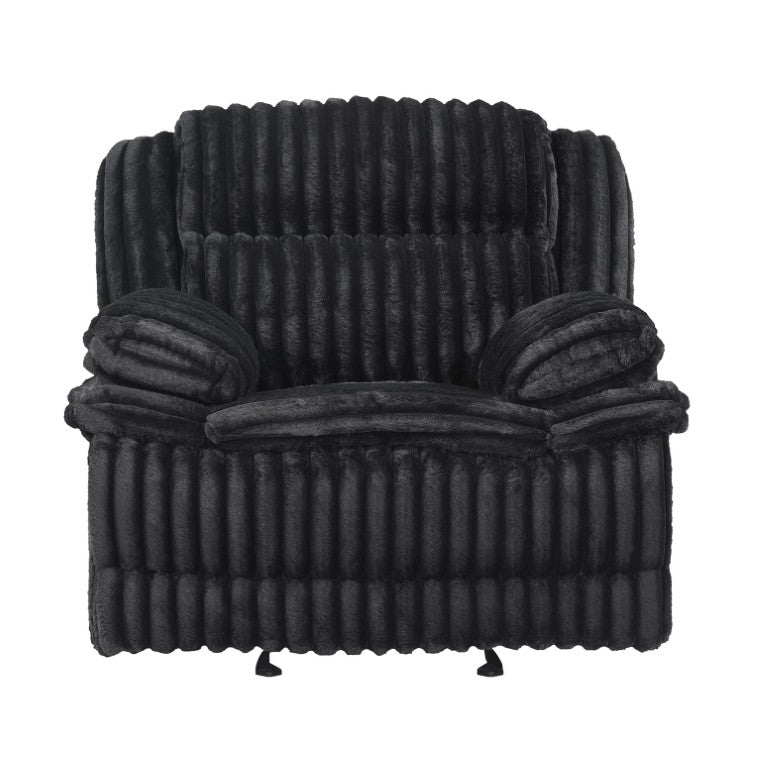 English Elm Glider Recliner Chair with Corduroy Upholstery Pocket Coil Support for Living Rooms B011P576151