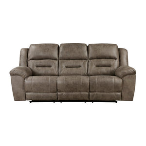 English Elm Sofa Mid-Century Velvet Upholstered with Walnut Legs and Pocket Coil Cushion Support Brown Microfiber 91.5 L x 41.5 W x 42.5 H B011P576152