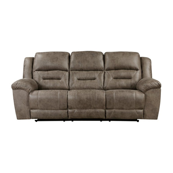 English Elm Sofa Mid-Century Velvet Upholstered with Walnut Legs and Pocket Coil Cushion Support Brown Microfiber 91.5 L x 41.5 W x 42.5 H B011P576152