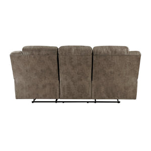 English Elm Sofa Mid-Century Velvet Upholstered with Walnut Legs and Pocket Coil Cushion Support Brown Microfiber 91.5 L x 41.5 W x 42.5 H B011P576152