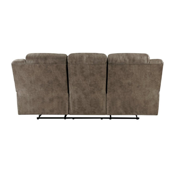 English Elm Sofa Mid-Century Velvet Upholstered with Walnut Legs and Pocket Coil Cushion Support Brown Microfiber 91.5 L x 41.5 W x 42.5 H B011P576152