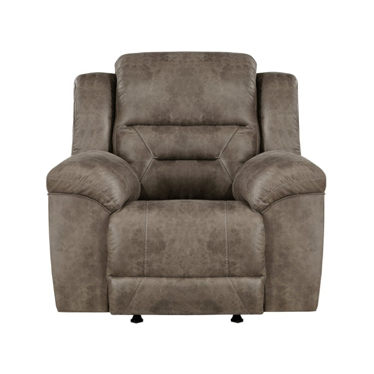 English Elm Rocker Recliner with Plush Microfiber Upholstery and Pillow Top Arms for Living Room B011P576154