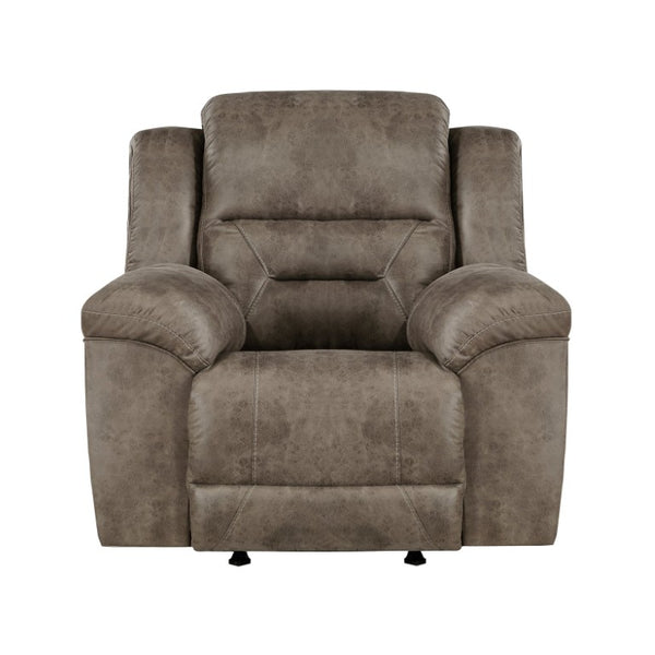 English Elm Rocker Recliner with Plush Microfiber Upholstery and Pillow Top Arms for Living Room B011P576154