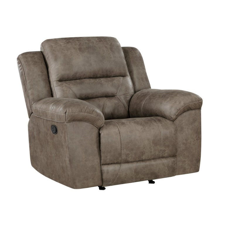 English Elm Rocker Recliner with Plush Microfiber Upholstery and Pillow Top Arms for Living Room B011P576154