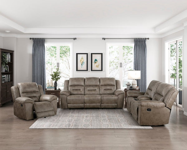 English Elm Rocker Recliner with Plush Microfiber Upholstery and Pillow Top Arms for Living Room B011P576154