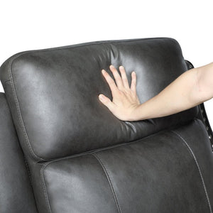 English Elm Double Reclining Loveseat with Center Console Microfiber Upholstery and Nailhead Trim B011P576156