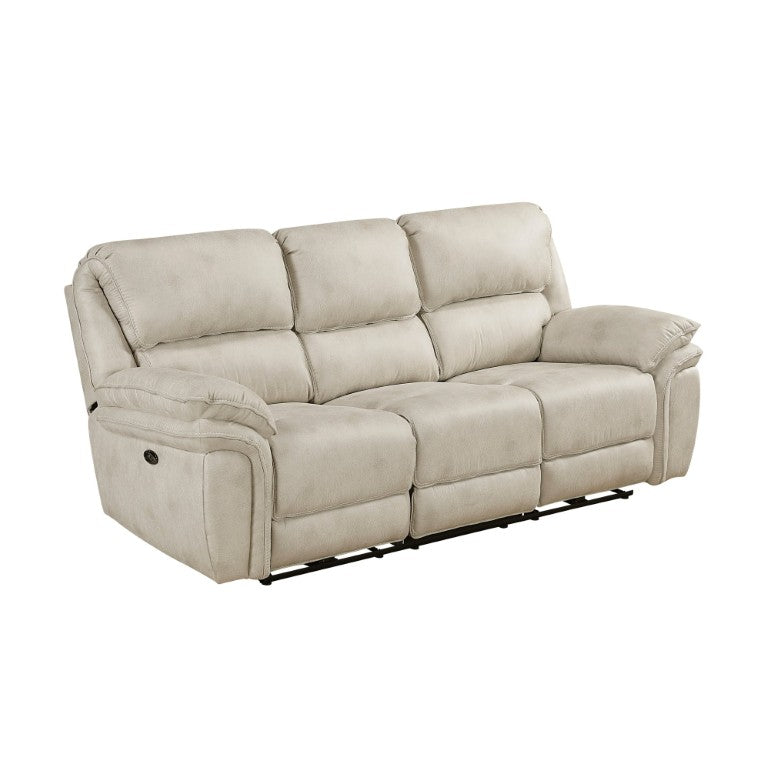 English Elm Power Reclining Sofa with USB Charging Pocket Coil Microfiber Living Room Seating B011P576158