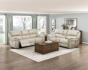 English Elm Power Reclining Sofa with USB Charging Pocket Coil Microfiber Living Room Seating B011P576158