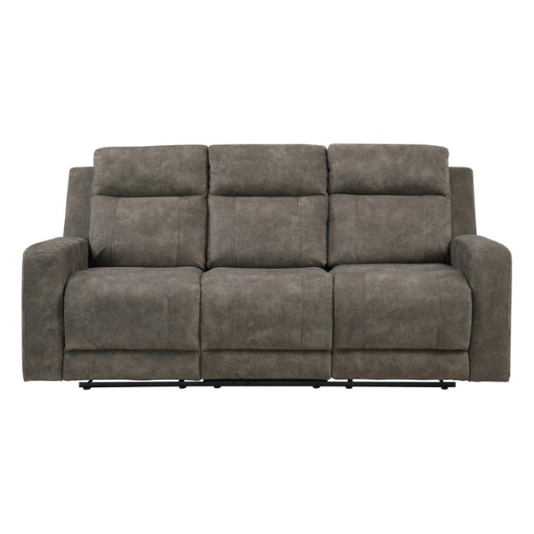 English Elm Double Reclining Three Seat Sofa with Pocket Coil Support and Microfiber Upholstery B011P576165
