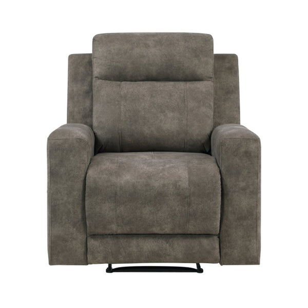 English Elm Reclining Microfiber Armchair with Pocket Coil Support for Casual Living Rooms B011P576167