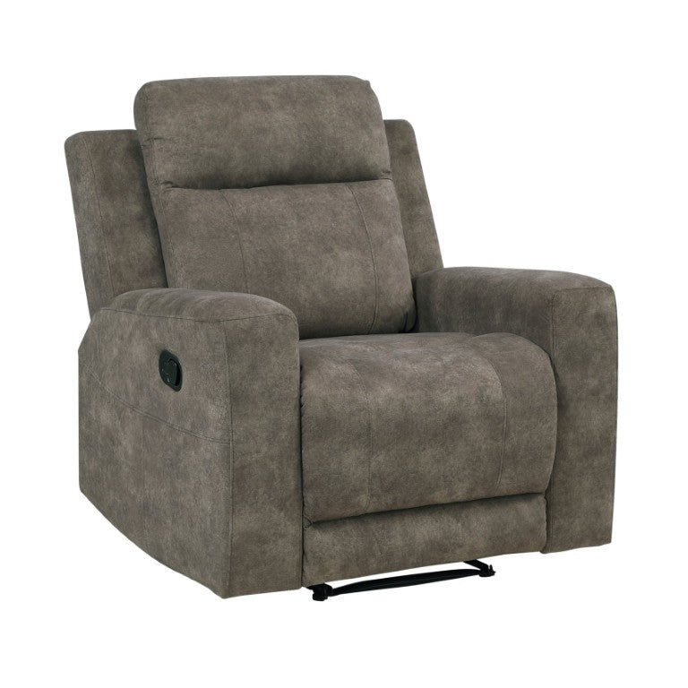 English Elm Reclining Microfiber Armchair with Pocket Coil Support for Casual Living Rooms B011P576167