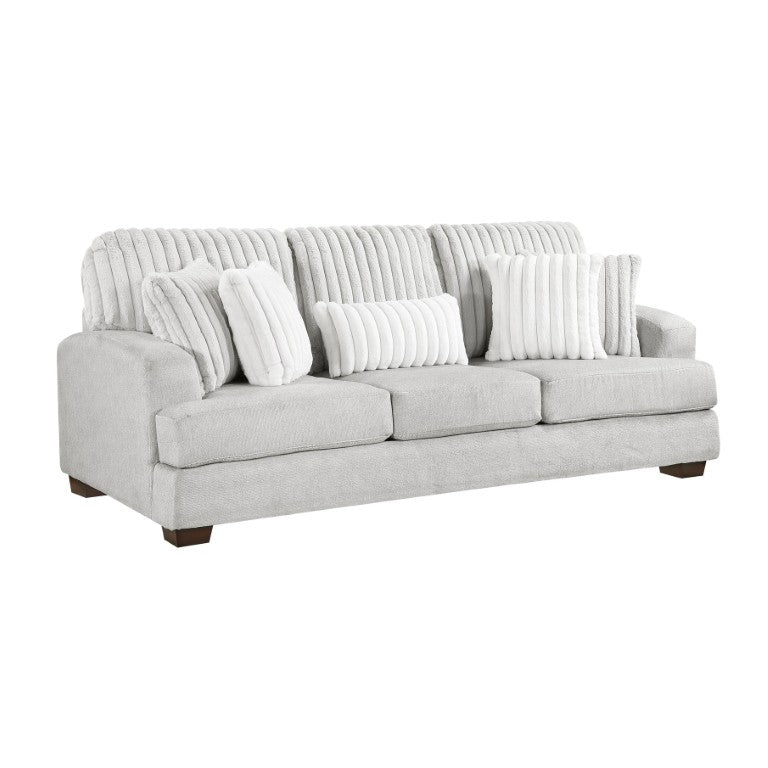 English Elm Sofa Channel Tufted Three Seater with Microfiber Corduroy Upholstery and Pocket Coil Cushions B011P576168
