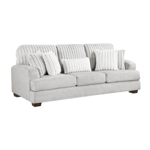 English Elm Sofa Channel Tufted Three Seater with Microfiber Corduroy Upholstery and Pocket Coil Cushions B011P576168