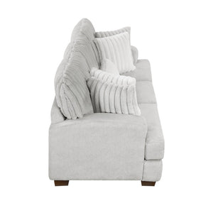 English Elm Sofa Channel Tufted Three Seater with Microfiber Corduroy Upholstery and Pocket Coil Cushions B011P576168
