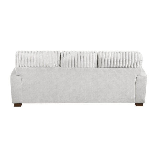 English Elm Sofa Channel Tufted Three Seater with Microfiber Corduroy Upholstery and Pocket Coil Cushions B011P576168