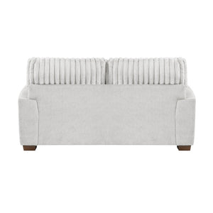 English Elm Love Seat Microfiber Mid-Century Modern Loveseat with Walnut Legs and Toss Pillows Light Gray 69.5 L x 39 W x 39 H B011P576169