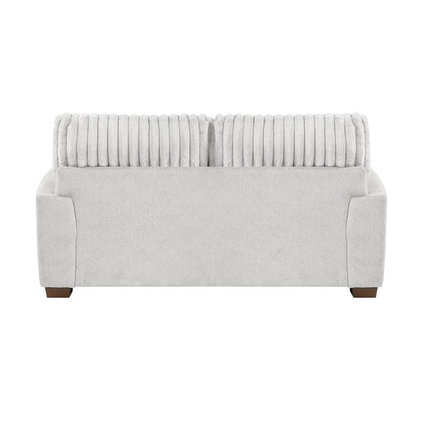 English Elm Love Seat Microfiber Mid-Century Modern Loveseat with Walnut Legs and Toss Pillows Light Gray 69.5 L x 39 W x 39 H B011P576169