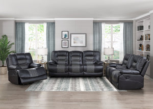 English Elm Swivel Glider Recliner with Diamond Stitched Faux Leather and Pocket Coil Seat Support B011P576173
