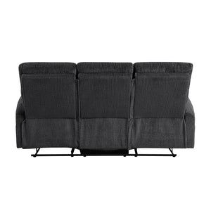 English Elm Double Reclining Sofa with Pocket Coil Support and Wall Hugger Design for Living Rooms Dark Gray Microfiber B011P576174