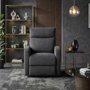 English Elm Reclining Wall Hugger Chair Microfiber Upholstered with Pocket Coil Support for Small Spaces B011P576176