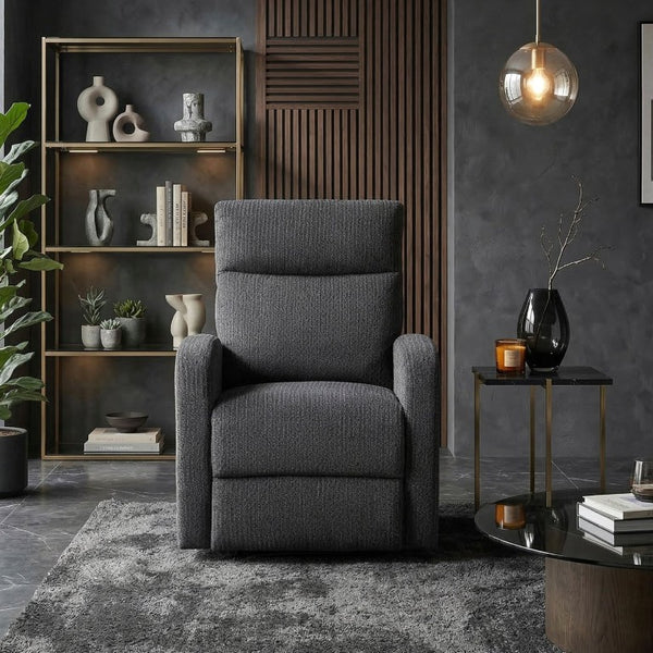 English Elm Reclining Wall Hugger Chair Microfiber Upholstered with Pocket Coil Support for Small Spaces B011P576176