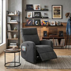 English Elm Reclining Wall Hugger Chair Microfiber Upholstered with Pocket Coil Support for Small Spaces B011P576176