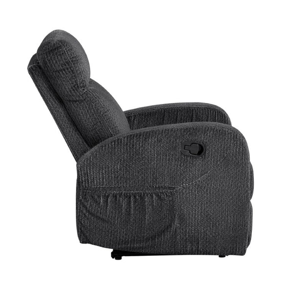 English Elm Reclining Wall Hugger Chair Microfiber Upholstered with Pocket Coil Support for Small Spaces B011P576176