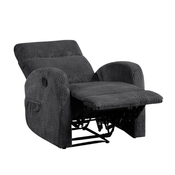 English Elm Reclining Wall Hugger Chair Microfiber Upholstered with Pocket Coil Support for Small Spaces B011P576176