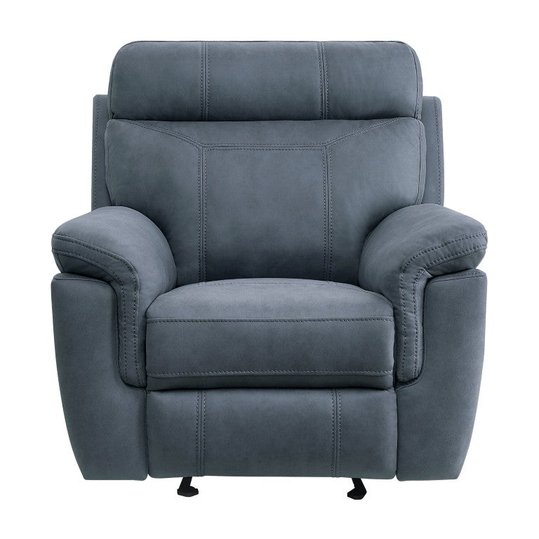 English Elm Glider Recliner Chair with Dual Motion Microfiber Upholstery for Family Room Comfort B011P576185