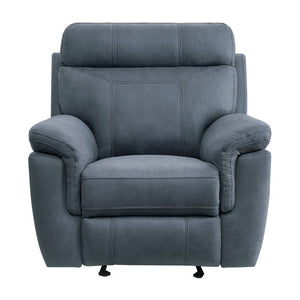 English Elm Glider Recliner Chair with Dual Motion Microfiber Upholstery for Family Room Comfort B011P576185