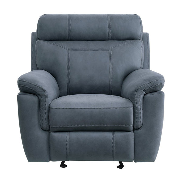 English Elm Glider Recliner Chair with Dual Motion Microfiber Upholstery for Family Room Comfort B011P576185