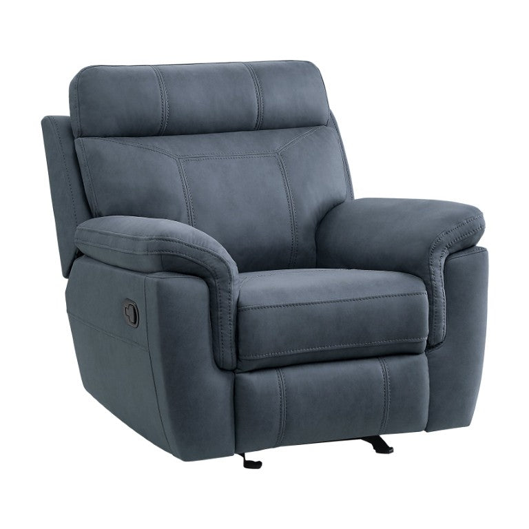 English Elm Glider Recliner Chair with Dual Motion Microfiber Upholstery for Family Room Comfort B011P576185