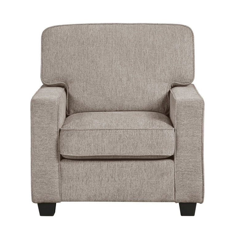 English Elm Reclining Chenille Accent Chair with Pocket Coil Comfort for Modern Living Spaces B011P576189